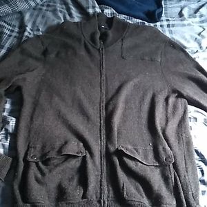 Gap mens grey XL zip down sweater
